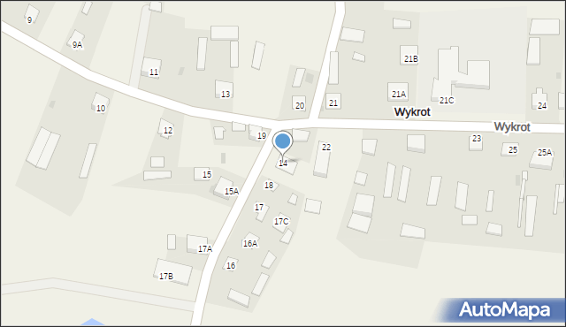 Wykrot, Wykrot, 14, mapa Wykrot