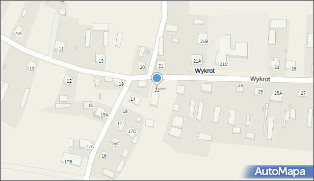 Wykrot, Wykrot, 22, mapa Wykrot