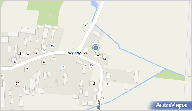 Wylany, Wylany, 14A, mapa Wylany