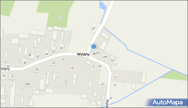 Wylany, Wylany, 16, mapa Wylany