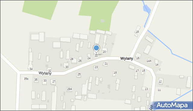 Wylany, Wylany, 22, mapa Wylany