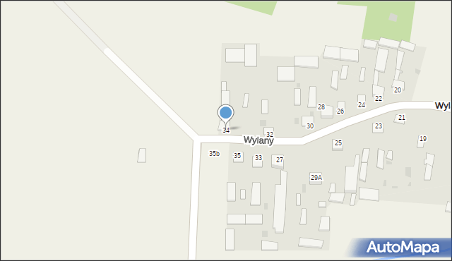 Wylany, Wylany, 34, mapa Wylany