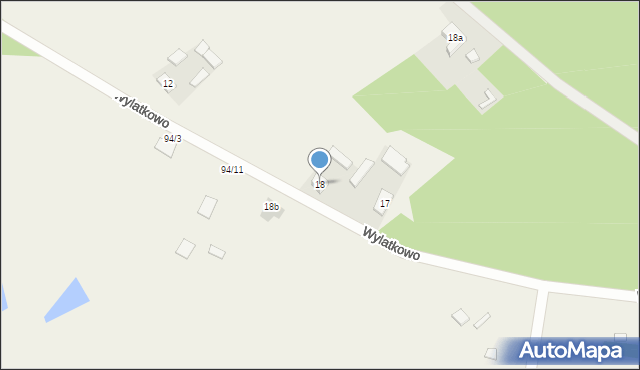 Wylatkowo, Wylatkowo, 18, mapa Wylatkowo