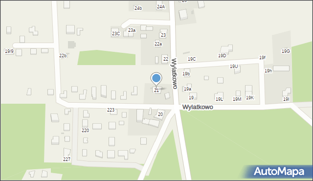 Wylatkowo, Wylatkowo, 21, mapa Wylatkowo