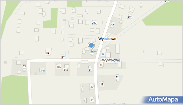 Wylatkowo, Wylatkowo, 40, mapa Wylatkowo