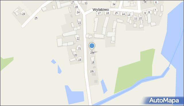 Wylatowo, Wylatowo, 18a, mapa Wylatowo