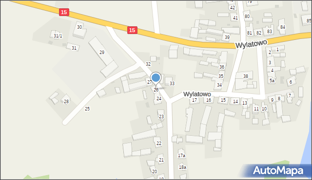 Wylatowo, Wylatowo, 26, mapa Wylatowo