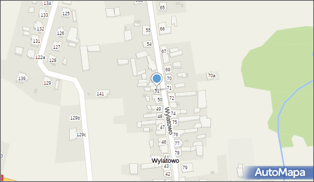 Wylatowo, Wylatowo, 51, mapa Wylatowo