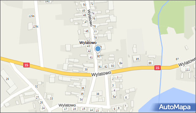 Wylatowo, Wylatowo, 80, mapa Wylatowo