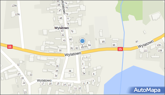 Wylatowo, Wylatowo, 83, mapa Wylatowo