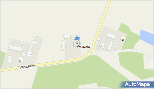 Wylazłów, Wylazłów, 13, mapa Wylazłów