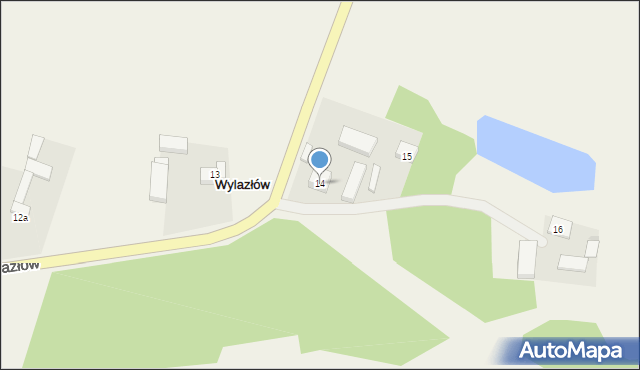 Wylazłów, Wylazłów, 14, mapa Wylazłów