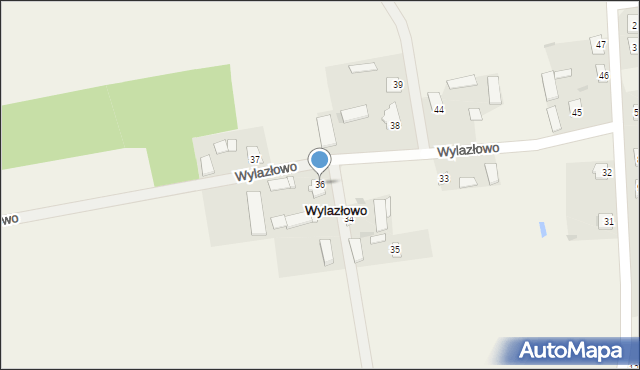 Wylazłowo, Wylazłowo, 36, mapa Wylazłowo