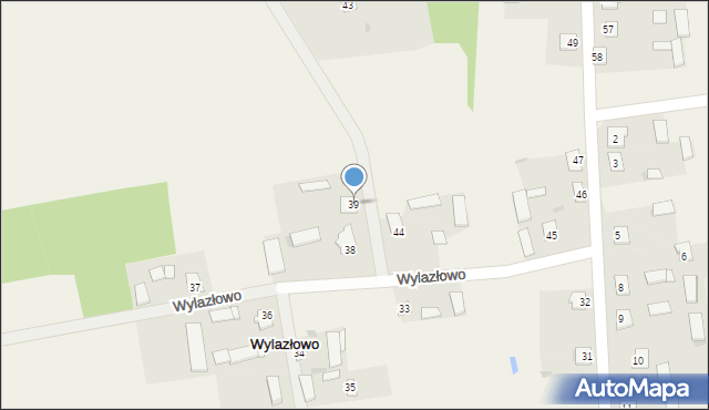 Wylazłowo, Wylazłowo, 39, mapa Wylazłowo