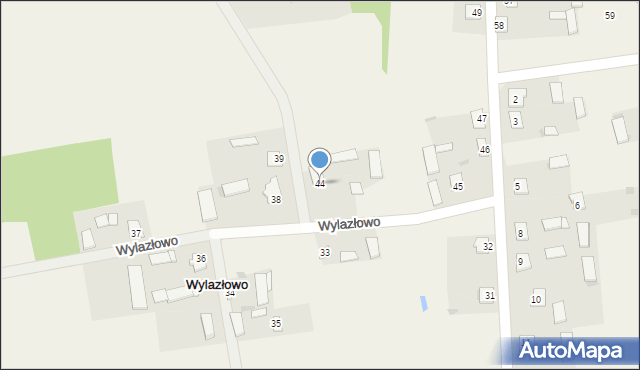 Wylazłowo, Wylazłowo, 44, mapa Wylazłowo