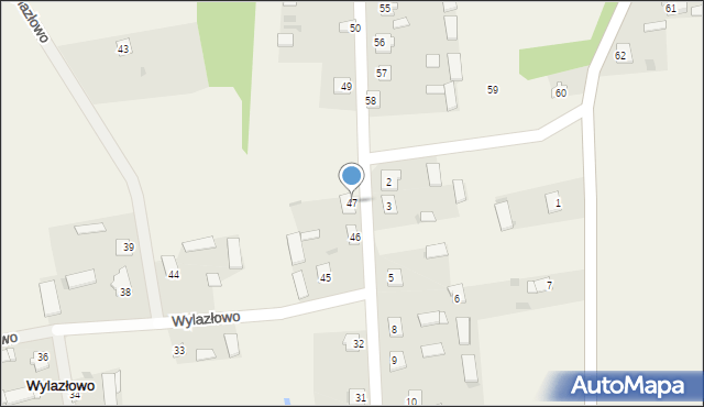 Wylazłowo, Wylazłowo, 47, mapa Wylazłowo