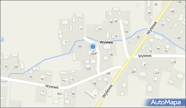 Wylewa, Wylewa, 192A, mapa Wylewa