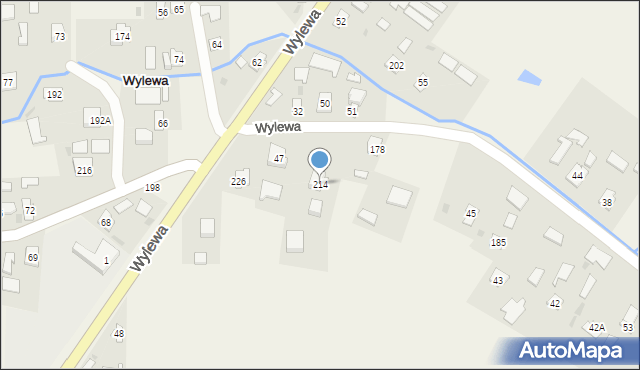 Wylewa, Wylewa, 214, mapa Wylewa