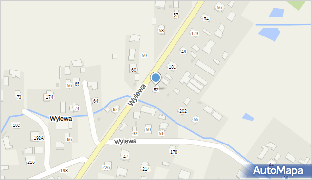 Wylewa, Wylewa, 52, mapa Wylewa