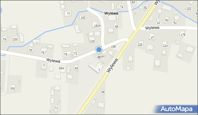 Wylewa, Wylewa, 68, mapa Wylewa