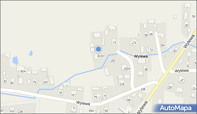 Wylewa, Wylewa, 77, mapa Wylewa