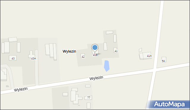 Wylezin, Wylezin, 41B, mapa Wylezin