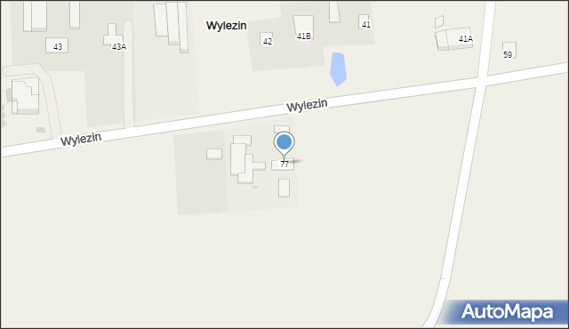 Wylezin, Wylezin, 77, mapa Wylezin