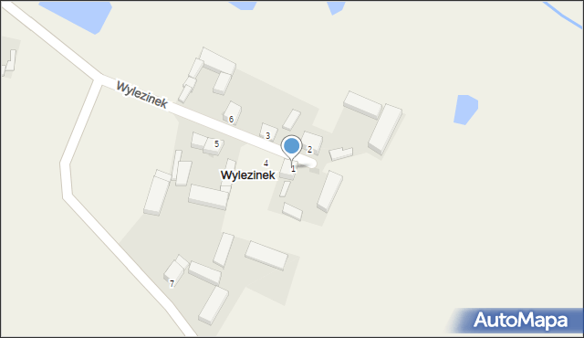 Wylezinek, Wylezinek, 1, mapa Wylezinek