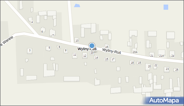 Wyliny-Ruś, Wyliny-Ruś, 13, mapa Wyliny-Ruś