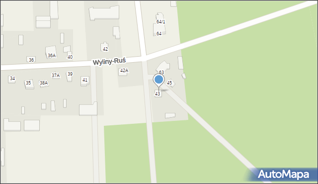 Wyliny-Ruś, Wyliny-Ruś, 44, mapa Wyliny-Ruś