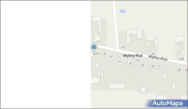 Wyliny-Ruś, Wyliny-Ruś, 5, mapa Wyliny-Ruś