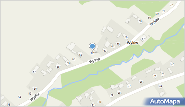 Wylów, Wylów, 62, mapa Wylów