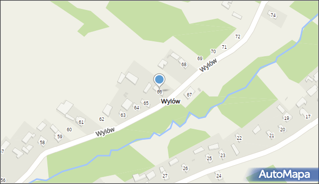 Wylów, Wylów, 66, mapa Wylów