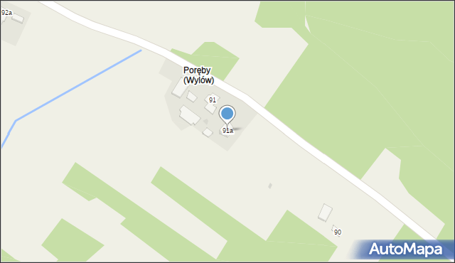 Wylów, Wylów, 91a, mapa Wylów