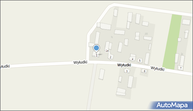 Wyłudki, Wyłudki, 1, mapa Wyłudki