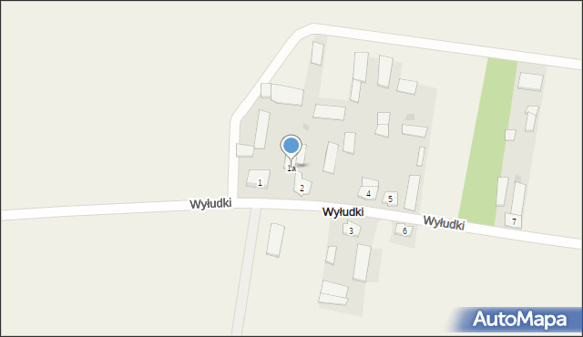 Wyłudki, Wyłudki, 1a, mapa Wyłudki