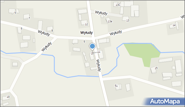 Wyłudy, Wyłudy, 10, mapa Wyłudy