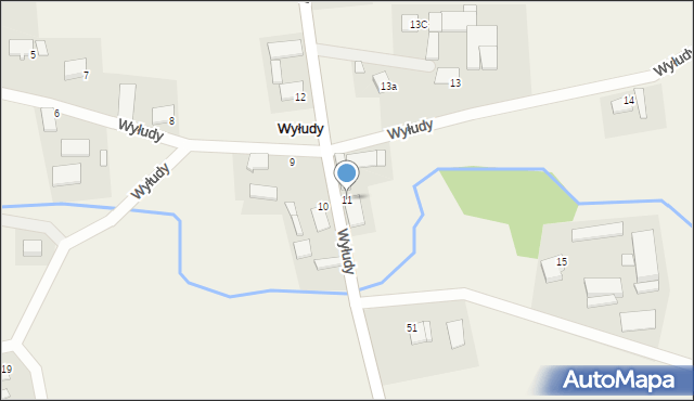 Wyłudy, Wyłudy, 11, mapa Wyłudy