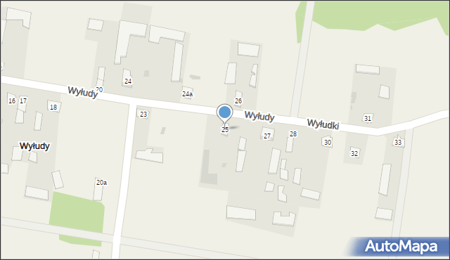 Wyłudy, Wyłudy, 25, mapa Wyłudy