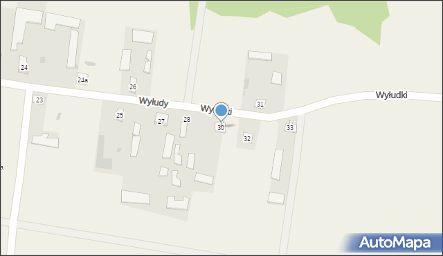 Wyłudy, Wyłudy, 30, mapa Wyłudy