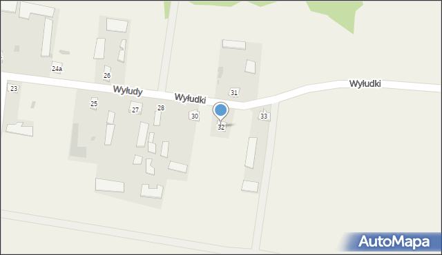 Wyłudy, Wyłudy, 32, mapa Wyłudy