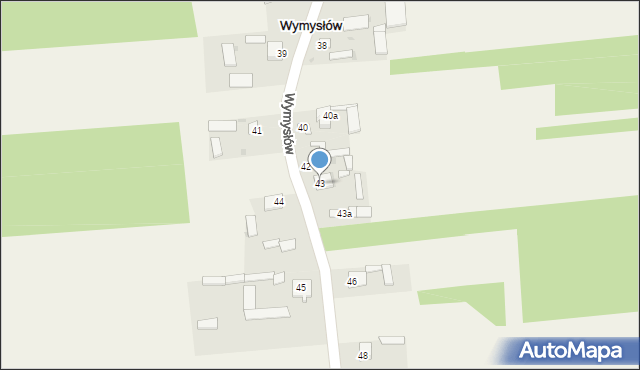 Wymysłów, Wymysłów, 43, mapa Wymysłów