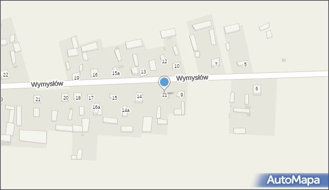 Wymysłów, Wymysłów, 11, mapa Wymysłów