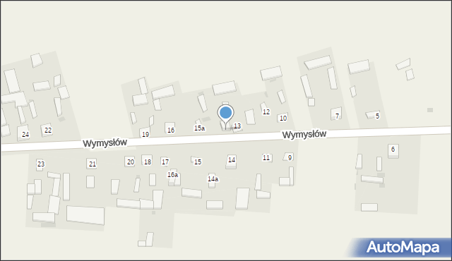 Wymysłów, Wymysłów, 14a, mapa Wymysłów