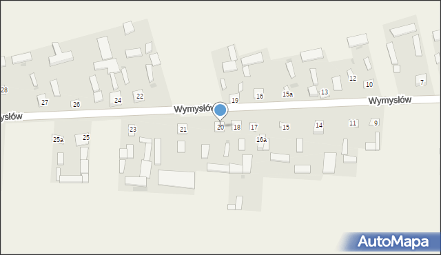 Wymysłów, Wymysłów, 20, mapa Wymysłów