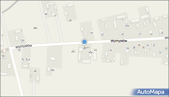 Wymysłów, Wymysłów, 45, mapa Wymysłów