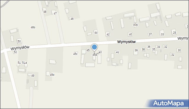 Wymysłów, Wymysłów, 45a, mapa Wymysłów