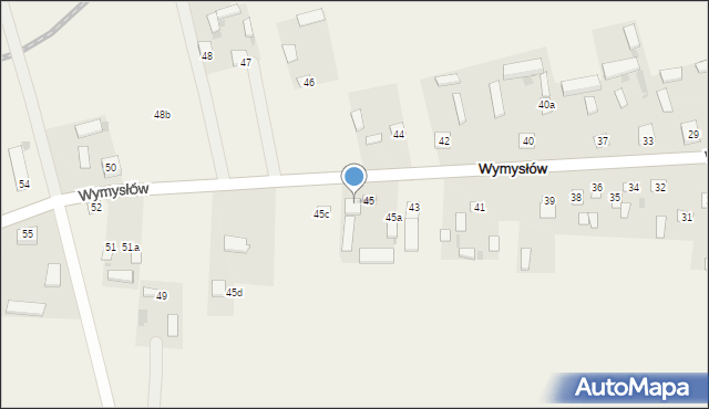 Wymysłów, Wymysłów, 45b, mapa Wymysłów