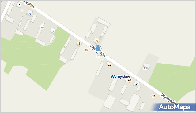 Wymysłów, Wymysłów, 11, mapa Wymysłów