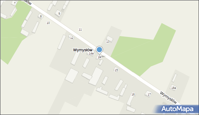 Wymysłów, Wymysłów, 14, mapa Wymysłów